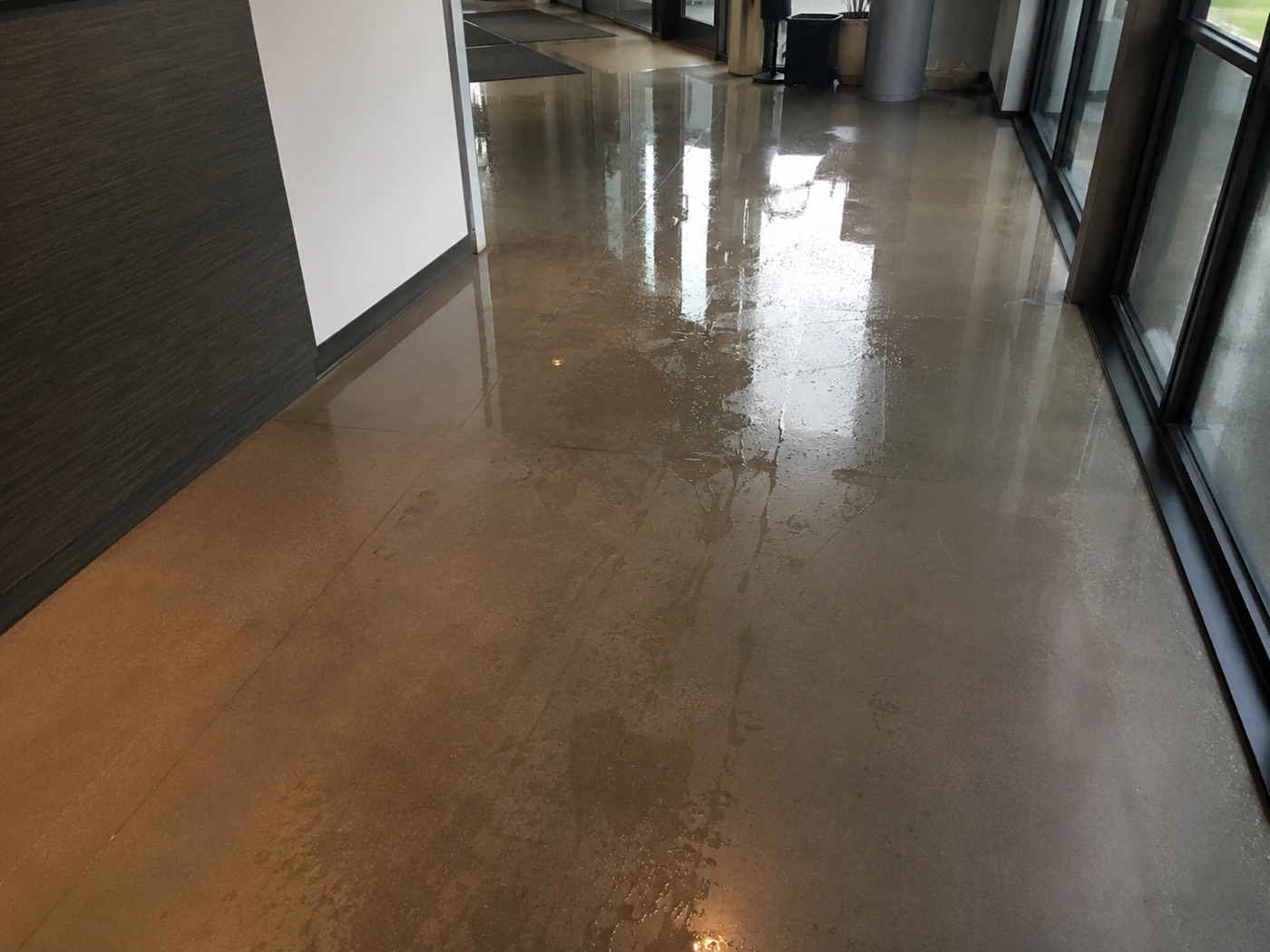 Reported - water pooling on the floor