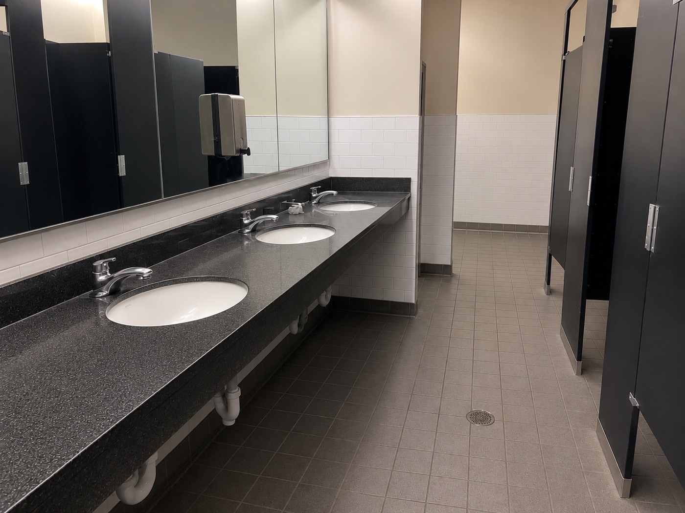 After - sanitized, restocked, streak-free